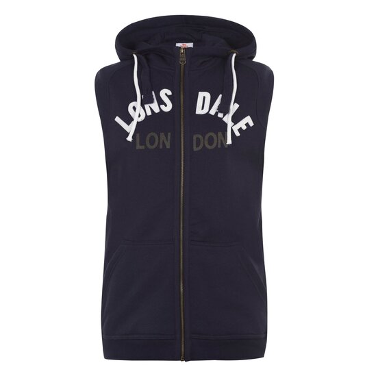 Lonsdale Box Sleeveless Mens Hooded Top