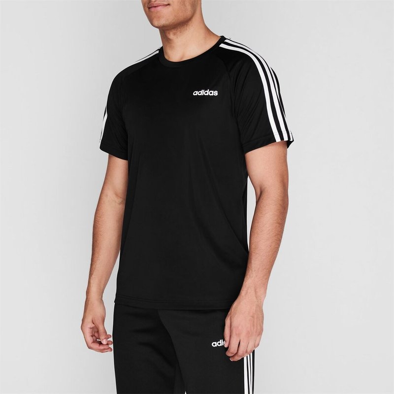 adidas 3 Stripe Sereno T-Shirt Mens