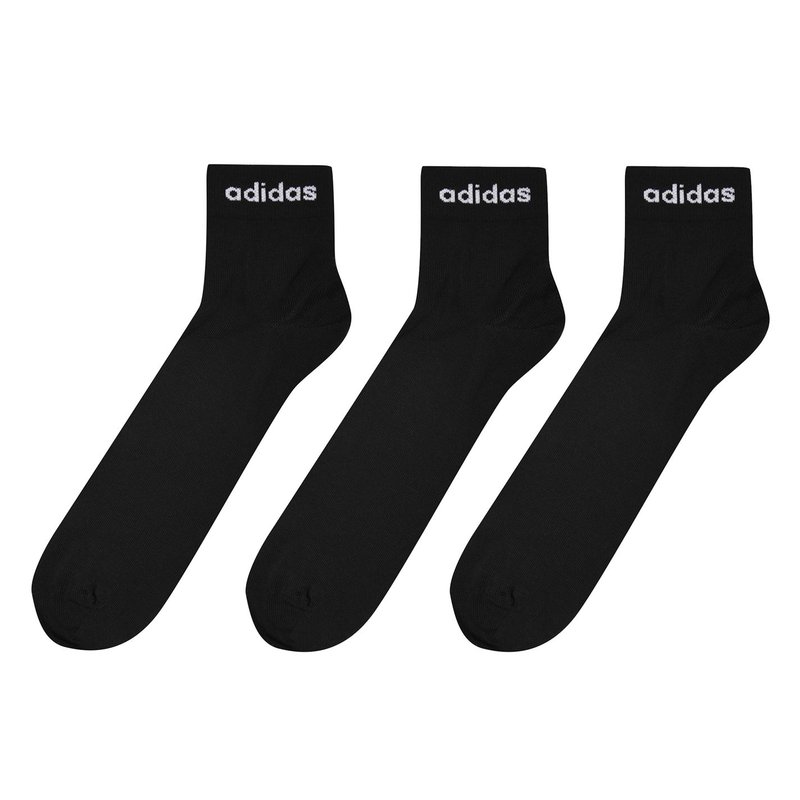 adidas 3 Pack Ankle Socks Senior