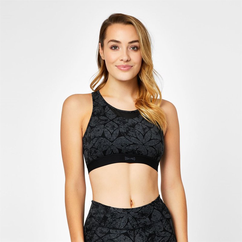 USA Pro Racer Back Sports Bra