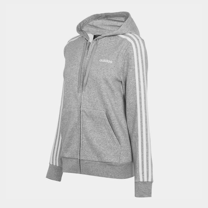adidas 3 Stripe Zip Track Hoodie Ladies