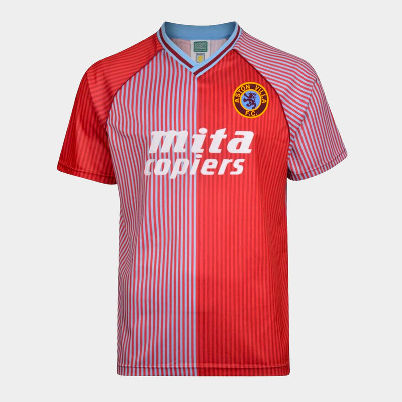 Score Draw Aston Villa 88 Home S/S Retro Football Shirt