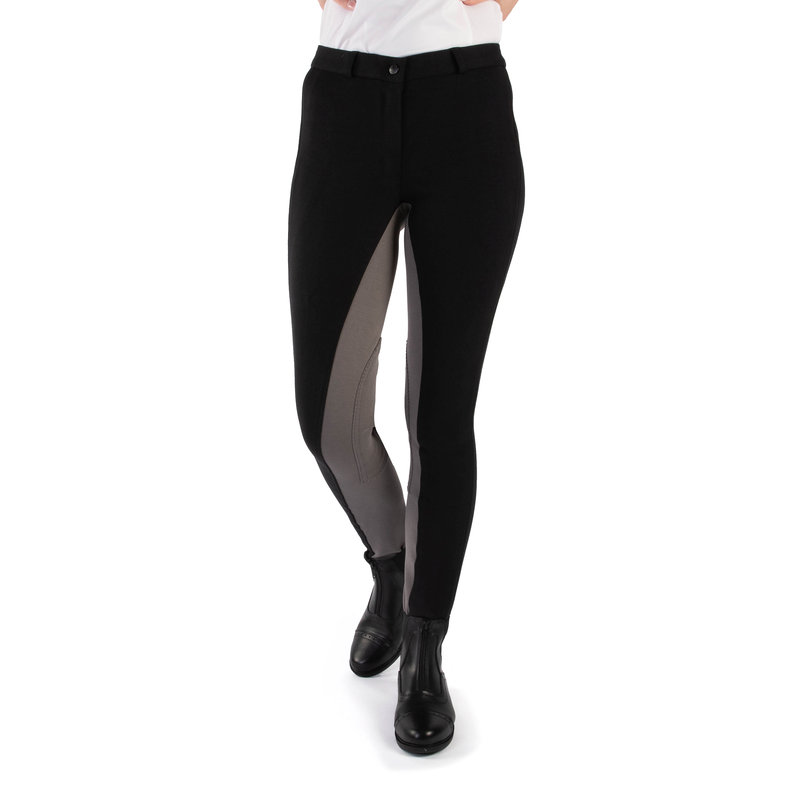 Requisite Two Tone Ladies Jodhpurs - Black/Grey