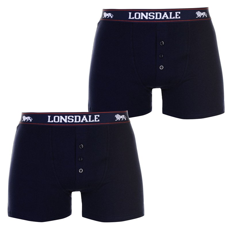 Lonsdale 2 Pack Boxers Mens