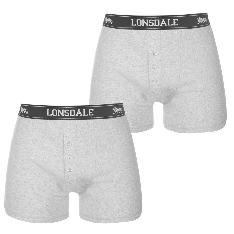 Lonsdale 2 Pack Boxers Mens