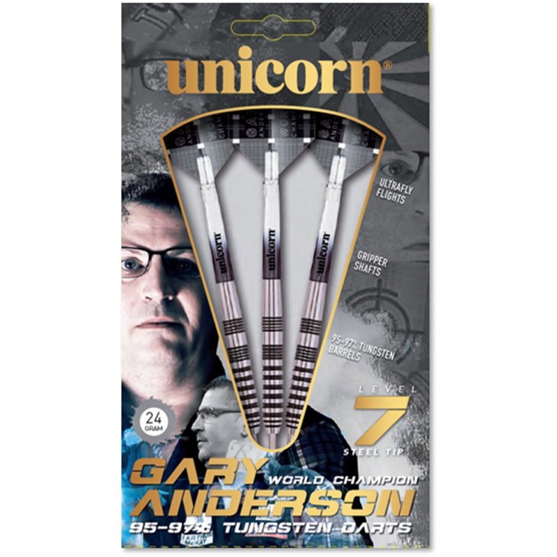 Unicorn Level 7 Gary Anderson 95-97% Tungsten Darts 24g