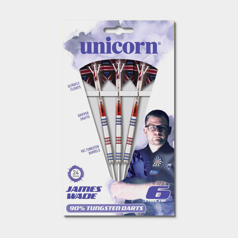 Unicorn Level 6 James Wade 90% Tungsten Darts 24g