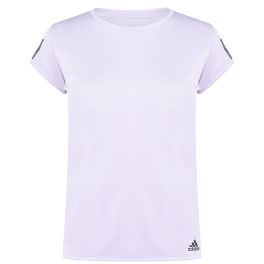 adidas Club 3 Stripe T-Shirt Ladies