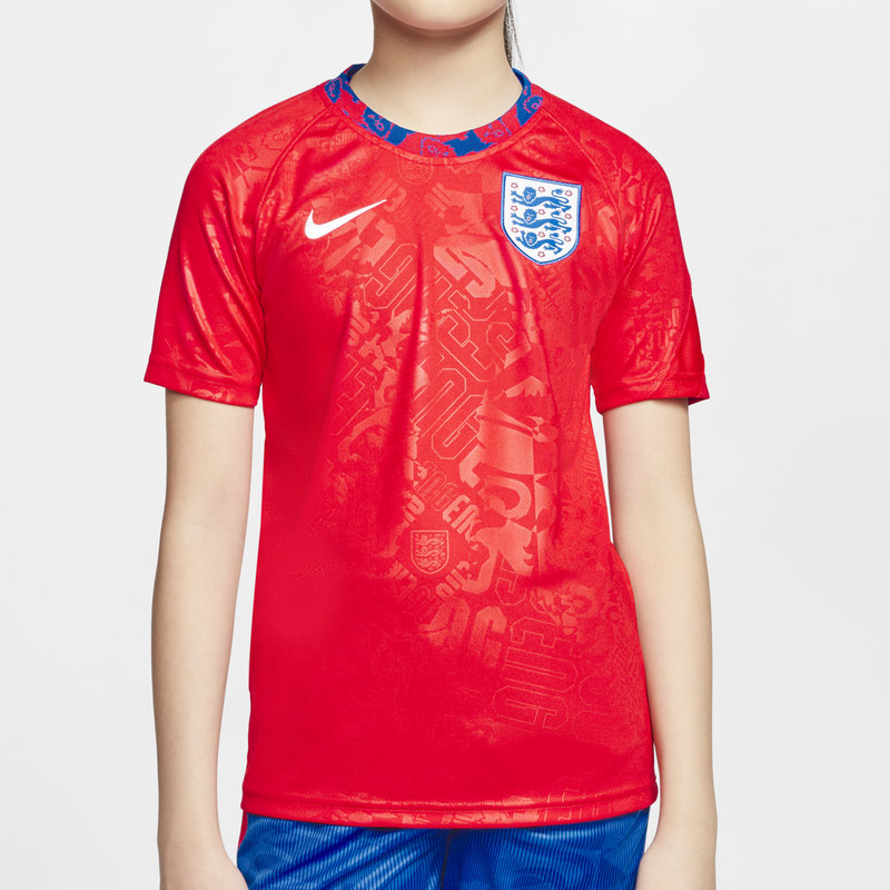 Nike England 2020 Kids Pre Match Football Shirt