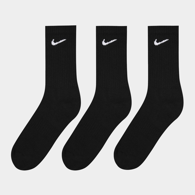 Nike Everyday 3 Pack Cotton Cushioned Crew Socks Unisex