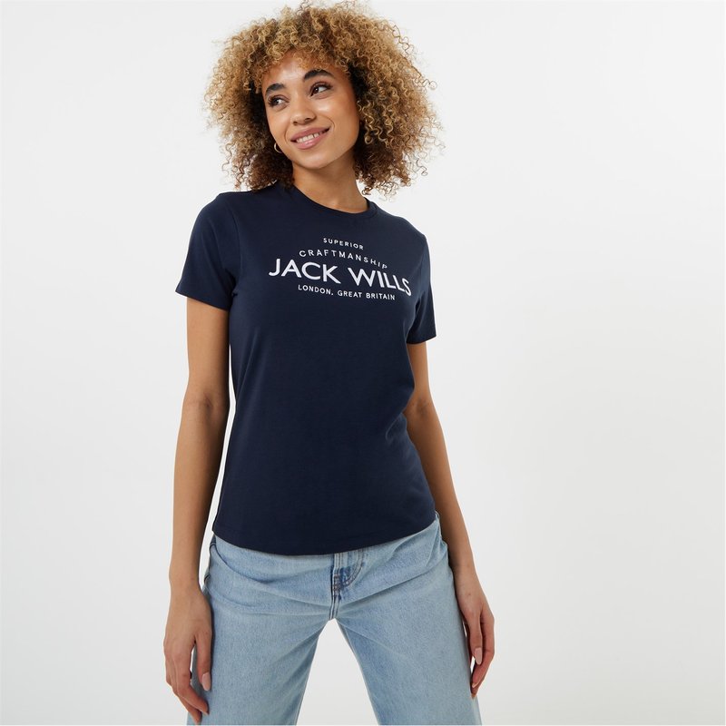 Jack Wills Forstal Boyfriend Logo T Shirt