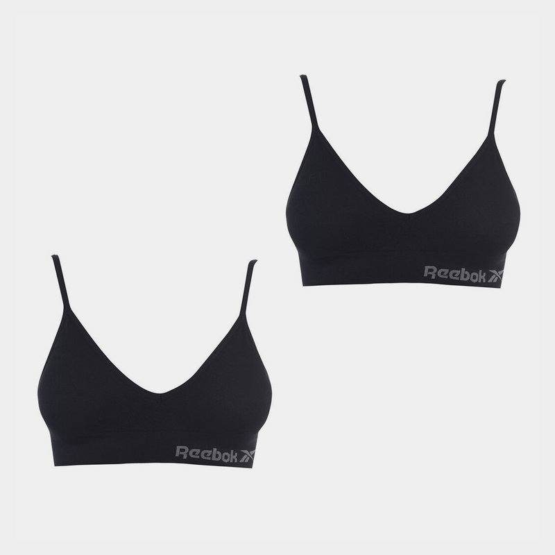 Reebok 2 Pack Sports Bra Womens Black, £13.00