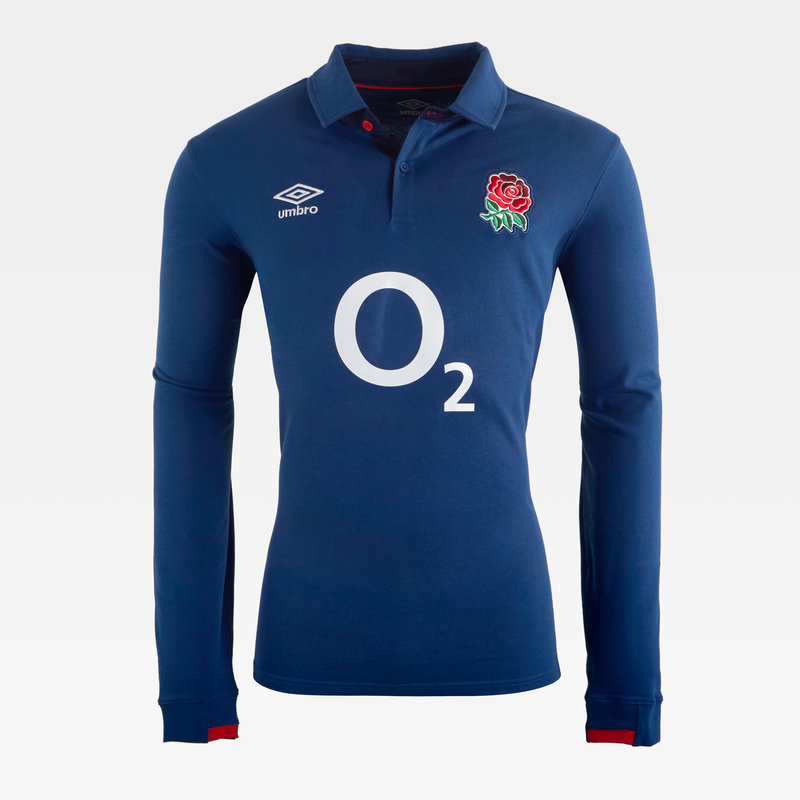 Umbro England Alternate Long Sleeve Classic Rugby Shirt 2020 2021