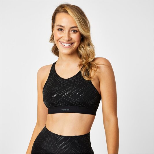 USA Pro Racer Back Sports Bra