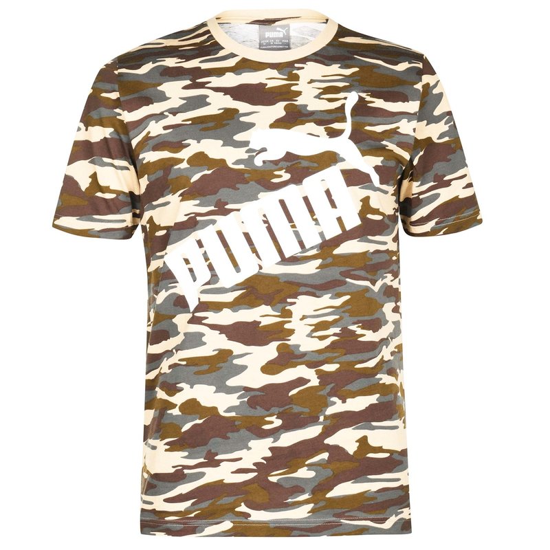 Puma Camo Logo QT T Shirt Mens