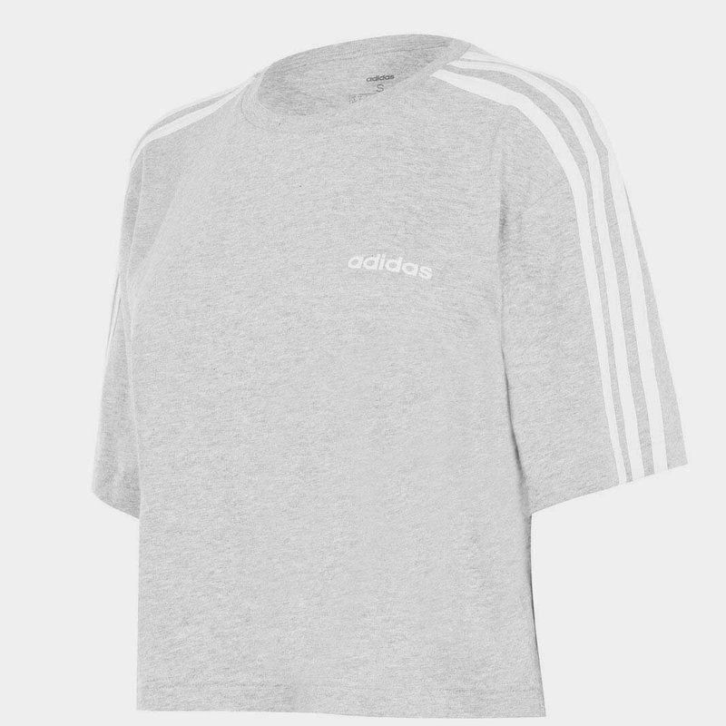adidas 3S Crop T Shirt Womens
