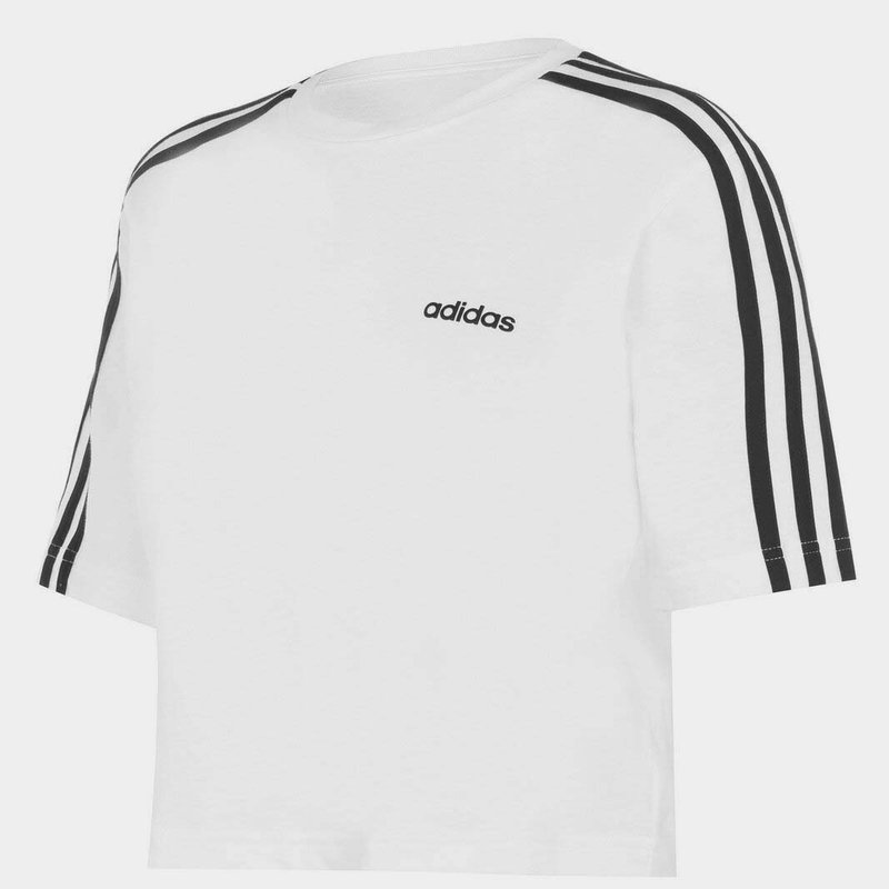adidas 3S Crop T Shirt Womens
