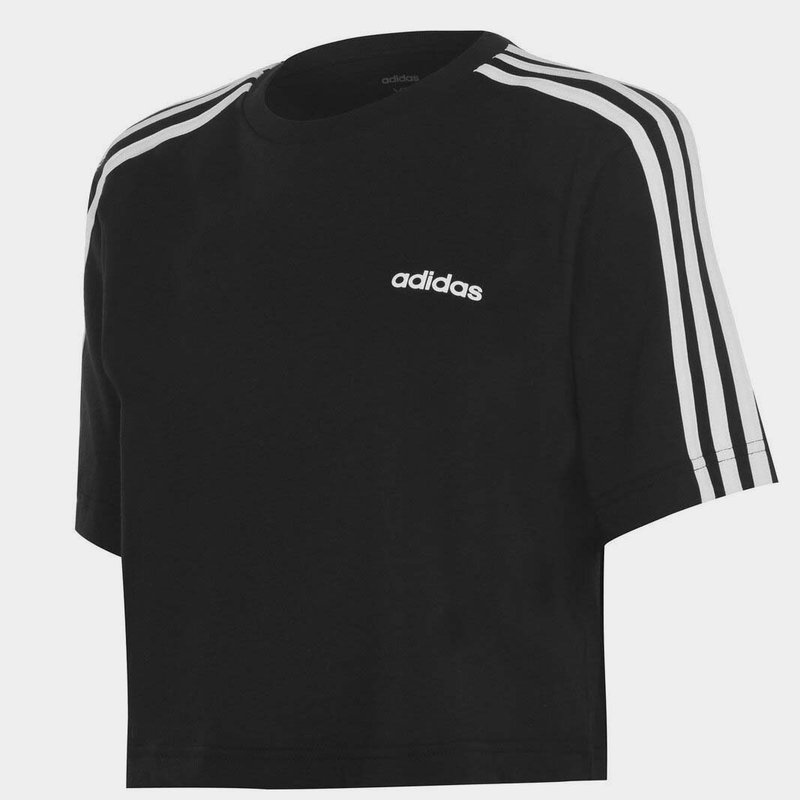 adidas 3S Crop T Shirt Womens