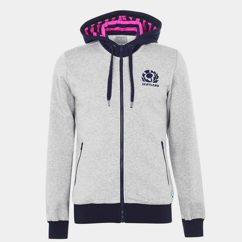 Macron Scotland Full Zip Hoodie Mens