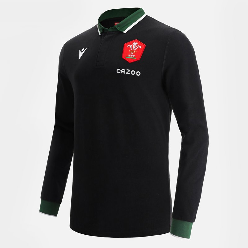 Macron Wales Alternate Long Sleeve Classic Rugby Shirt 22/23
