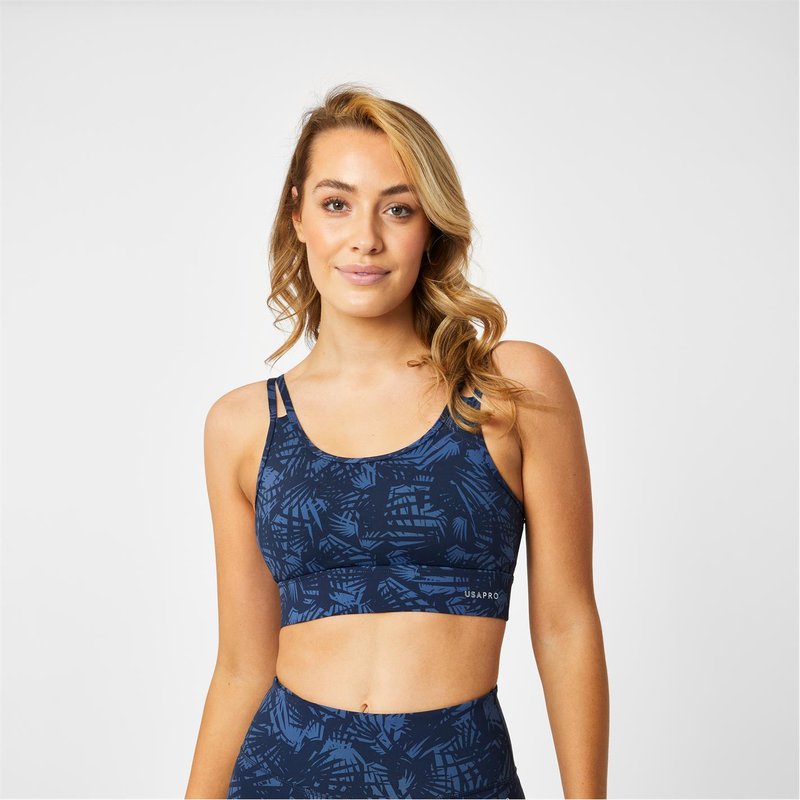 USA Pro Racer Back Sports Bra