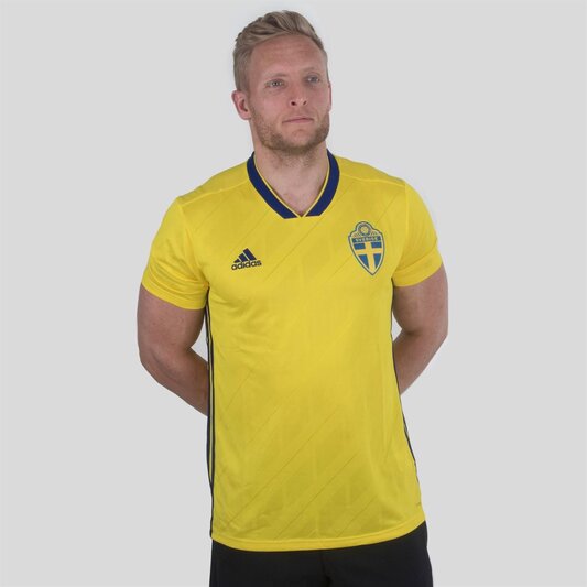 adidas Sweden Home Replica Football Shirt Mens