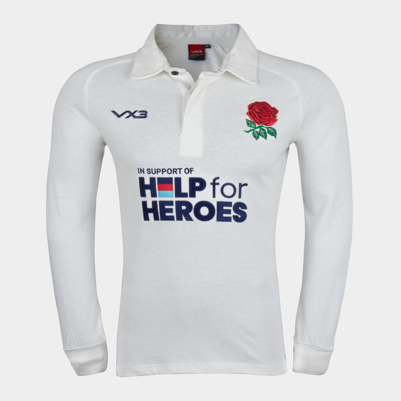 VX-3 Help 4 Heroes England Long Sleeve Rugby Jersey Mens