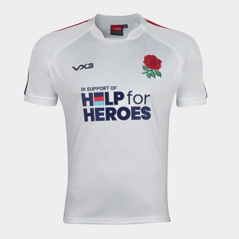 VX-3 Help 4 Heroes England Short Sleeve Rugby Jersey Mens