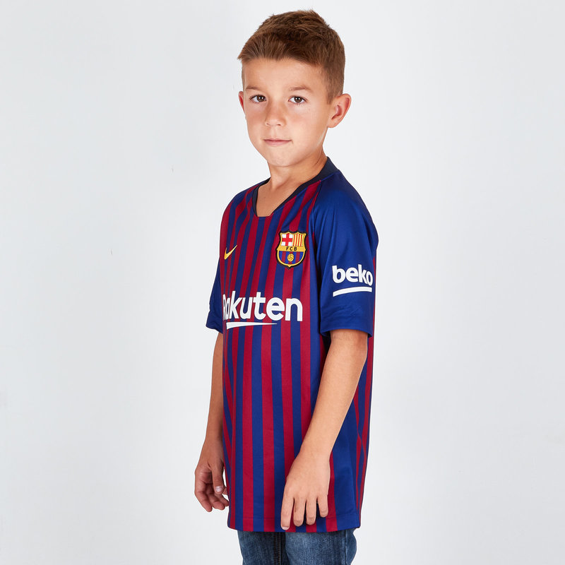 Nike FC Barcelona 18/19 Home Kids S/S Stadium Replica Football Shirt