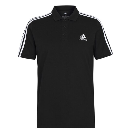 adidas Mens Cotton 3 Stripes Polo Shirt