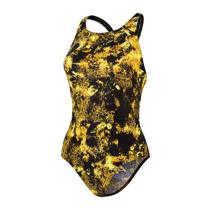 Speedo AOP Power Back Swimsuit Womens