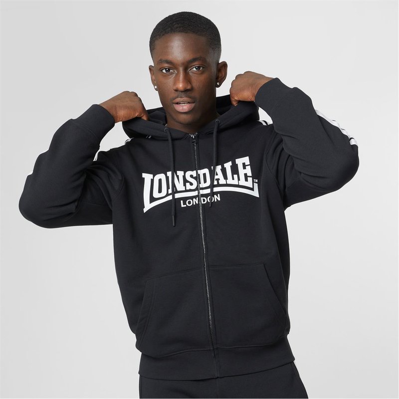 Lonsdale 2 Stripe Zip Hoodie