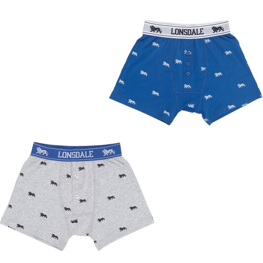 Lonsdale 2 Pack Boxers Junior