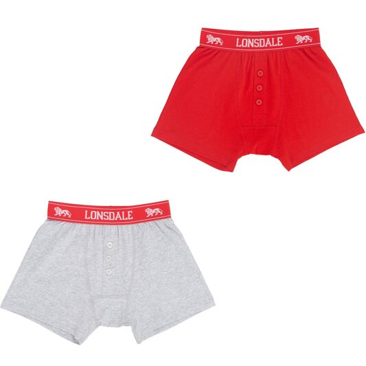 Lonsdale 2 Pack Boxers Junior