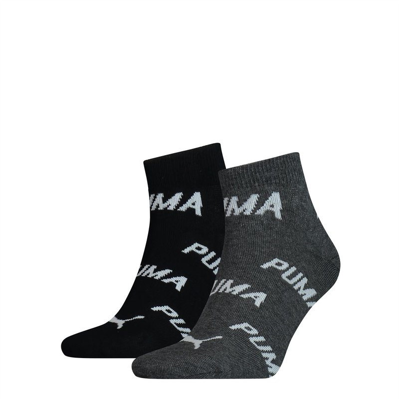 Puma 2 Pack AOP Quarter Length Socks