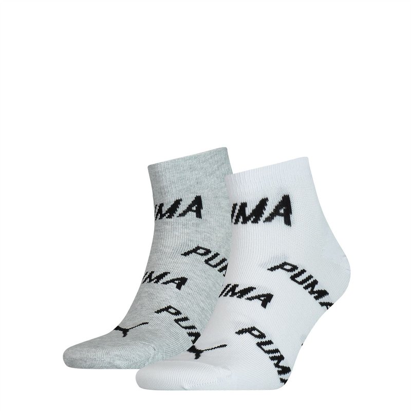 Puma 2 Pack AOP Quarter Length Socks