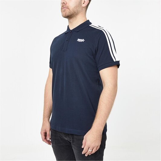 Lonsdale 2 Stripe Short Sleeve Polo Shirt