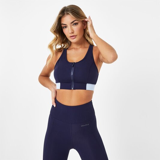 USA Pro Panel Zip Sports Bra