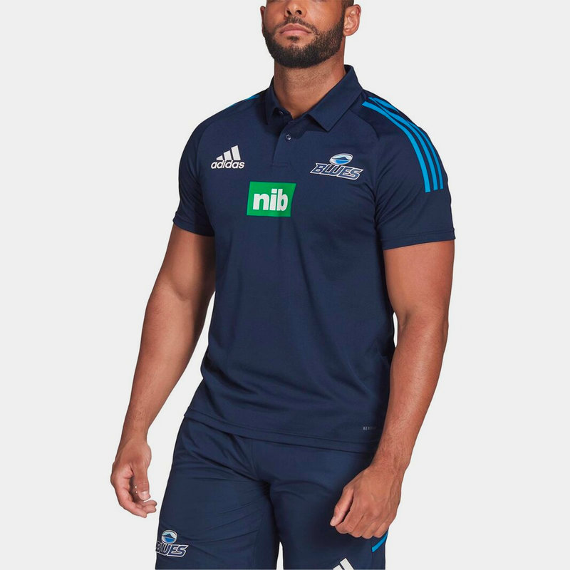 adidas Blues Polo Shirt Mens