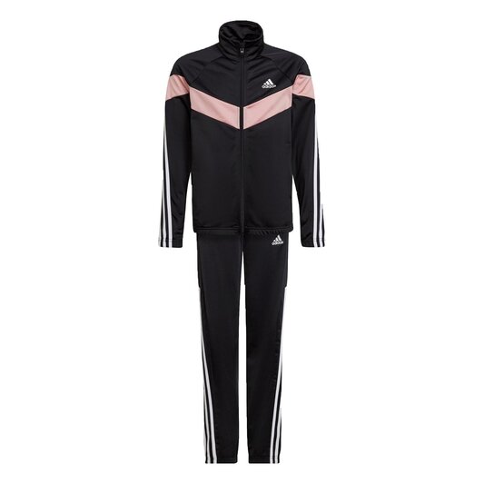 adidas 3 Stripe Colourblock Tracksuit Junior Girls