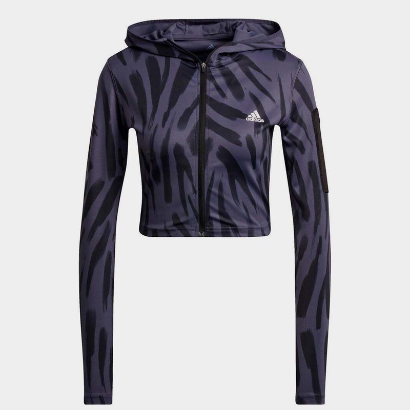 adidas All Over Print Longsleeve Hoodie Ladies