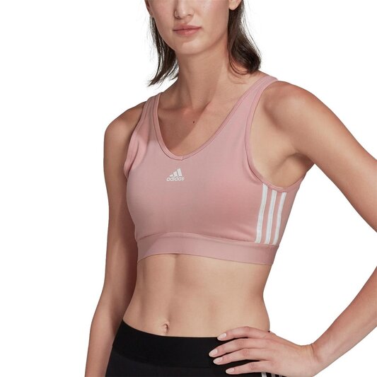 adidas 3 Stripes Crop Top With Removable Pads