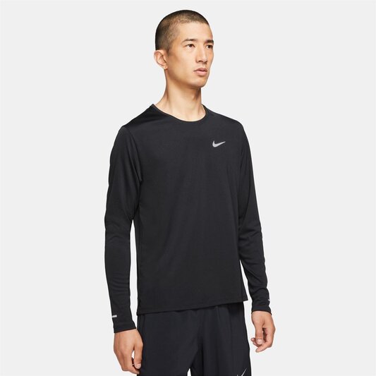 Nike Dri FIT Miler Mens Long Sleeve Running Top