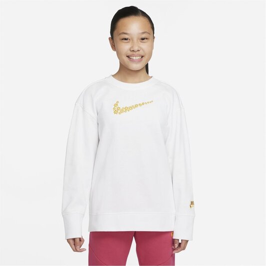 Nike Daisy Crew Long Sleeve T Shirt Junior Girls