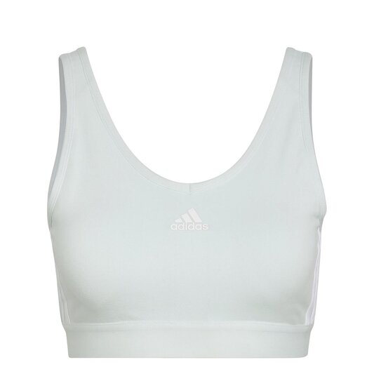 adidas 3 Stripes Crop Top With Removable Pads