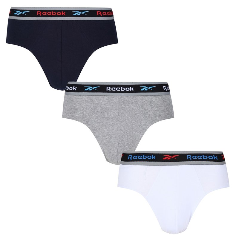 Reebok 3 Pack Baile Briefs Mens