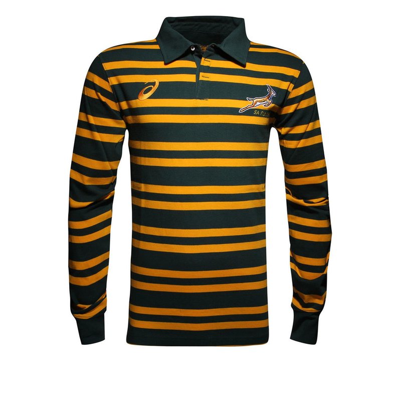Asics South Africa Springboks Supporters Hooped Shirt Mens