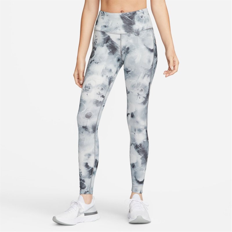 Nike Air Dri FIT Womens Mid Rise 7 8 Printed Running Leggings