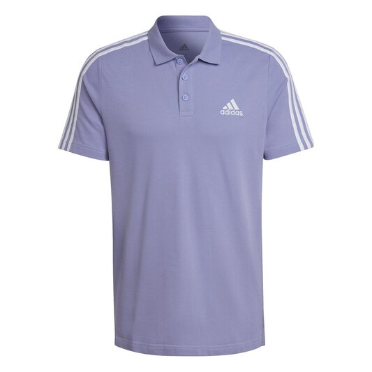 adidas Mens Cotton 3 Stripes Polo Shirt