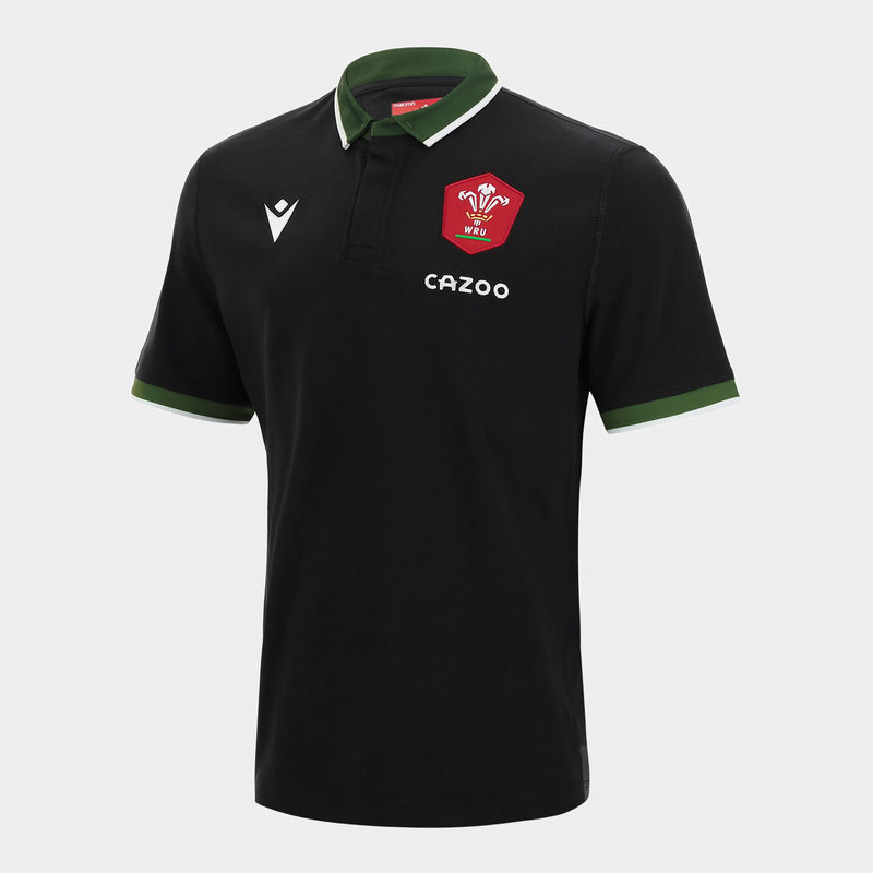 Macron Wales Short Sleeve Alternate Classic Mens Rugby Shirt 22/23